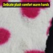 Rose Red Plush Heart Car Center Console Cover Mat 32x19cm - 4