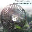 Rechargeable Black Clip-On Oscillating Fan with Light - 3