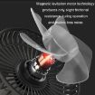 Rechargeable Black Clip-On Oscillating Fan with Light - 4