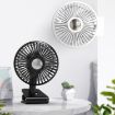 Rechargeable Black Clip-On Oscillating Fan with Light - 6