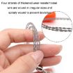 Orange 70cm Stainless Steel Wire Saw for Camping and Survival - 3