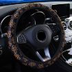 Five Star Flower Orange Car Steering Wheel Cover, No Elastic Band - 1