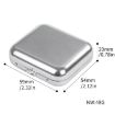 Square Mini Metal Portable Ashtray & Pocket Cigarette Holder - 3