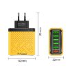 Multifunctional 6-Port USB Travel Charger, Pink US Plug - 3
