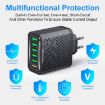 Multifunctional 6-Port USB Travel Charger, Pink US Plug - 4