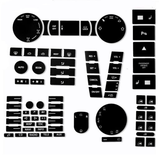 2005-2010 VW Touareg/Passat Steering Wheel Button Repair Stickers - 1