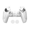 PS5 Gamepad Soft Silicone Protective Case, White + 2 Hats - 1