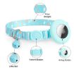 AirTag Pet Collar Holder - Mirror Flower Design with Bell & Buckle - 4