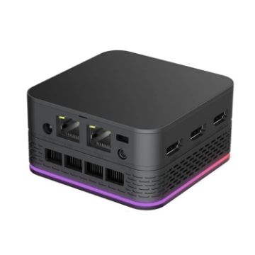 T9 Plus N100 Mini PC, DDR5 8G, Dual Gigabit LAN, 3 HDMI 4K, UK Plug - 1