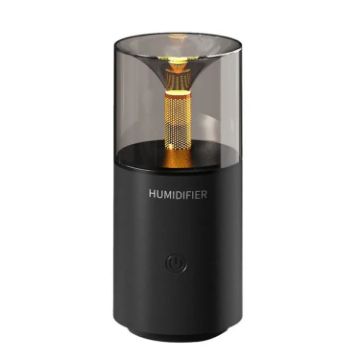 Candle Flame Aromatherapy Diffuser Mini Humidifier (129 Black) - 1