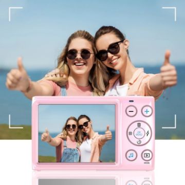 2.8" Display 64MP 4K HD Digital Camera with 18x Zoom (Pink) - 1