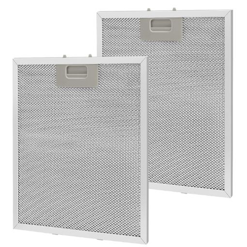 2pcs 10.2x12.5 Inch Range Hood Grease Filter, 5-Layer Aluminum Mesh - 1