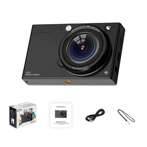 64 Million HD CCD WiFi Card Camera, Black - 1