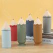 Large Capacity Silicone Pencil Case - Dirty Resistant (Brown) - 2