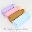 Large Capacity Blue Silicone Pencil Case Pen Container Stationery - 5