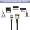0.5m RG58 BNC Male to UHF Male Adapter Cable - 6