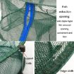 4-Hole Green Automatic Folding Fish Net with Support Rod - 4