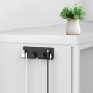 White Desktop Data Cable Storage Hook for Home Computers - 5