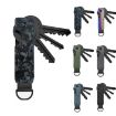 Black Metal Compact Key Organizer Key Chain, Holds 2-6 Keys - 2