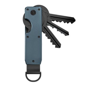 Royal Blue Metal Key Chain Organizer Holds 2-6 Keys - 1