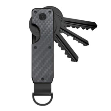 Compact Carbon Fiber Metal Key Organizer for 2-6 Keys - 1