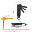 Compact Carbon Fiber Metal Key Organizer for 2-6 Keys - 3