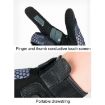 SULAITE Touch Screen Breathable Mesh Cycling Gloves, Size L (Black) - 4