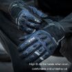 SULAITE Motorcycle Touch Screen Mesh Gloves, Size L (Black Blue) - 6