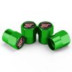 Green 4pcs Car/Motorcycle Valve Cap Tire Decoration Set - 1