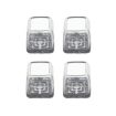 Thick Table & Chair Leg Covers, Non-Slip Medium Square Transparent 4pcs - 1