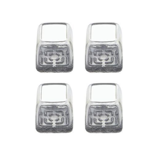 Thick Table & Chair Leg Covers, Non-Slip Medium Square Transparent 4pcs - 1