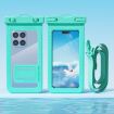 Cyan 7.2" Phone Waterproof Bag IPX8 30m with Finger Strap - 1
