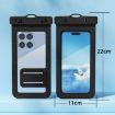 Cyan 7.2" Phone Waterproof Bag IPX8 30m with Finger Strap - 3