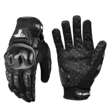 GHOST RACING XL Black Motorcycle Gloves, Touch Screen, Anti-fall - 1