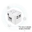 Universal Travel Adapter: 3 USB & 1 USB-C Charging Block (White) - 5