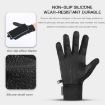 Kyncilor Black Velvet Touch Screen Ski Gloves, Size M - 6
