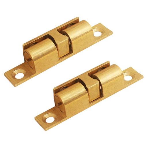 Extra Large Gold Cabinet Magnetic Spring Buckle Ball Door Sucker, 2pcs - 1