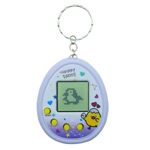 Purple Chick Electronic Pet Game Keychain Toy for Kids Nostalgic Fun - 1