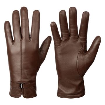 Women's Sheepskin Wool Fleece Lined Touchscreen Gloves, Size: S - 1