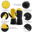 XL Yellow Five-Finger Winter Ski Snow Gloves for Men and Women - 3