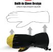 XL Yellow Five-Finger Winter Ski Snow Gloves for Men and Women - 5