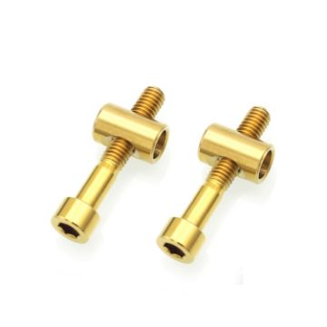 Gold M6x35 Bicycle Titanium Alloy Seat Post Locking Screws - 1