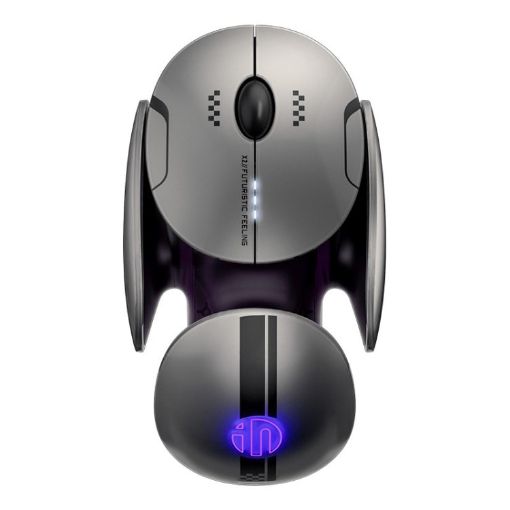 Inphic X2 Bluetooth Wireless Tri-Mode Rechargeable Mouse Gray - 1