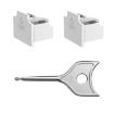 White RJ45 Network Port Safety Plug: 2 Plugs, 1 Key, Dustproof Cover - 1