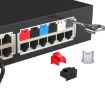 White RJ45 Network Port Safety Plug: 2 Plugs, 1 Key, Dustproof Cover - 4