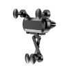 Gravity Car Phone Holder for Air Outlet - Black Smartphone Bracket - 1