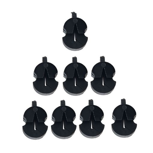 8pcs Violin Mute Set - Volume Reduction Tool (Black) - 1