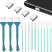 Silver Metal Dust Plug Cleaning Kit for TYPE-C Mobile Phones - 1