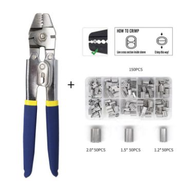 Outdoor Sea Fishing High-Precision Crimping Pliers SJ-255 + 150pcs - 1