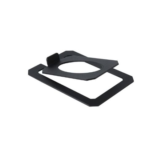 Tilted Metal Desktop Speaker Stand for Studio Monitors (Black) - 1